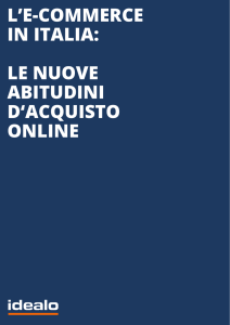 l`e-commerce in italia: le nuove abitudini d`acquisto online