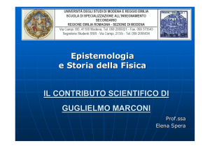 Il contributo scientifico di Guglielmo MARCONI