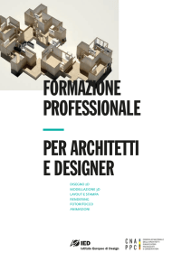 FORMAZIONE PROFESSIONALE — PER ARCHITETTI E DESIGNER