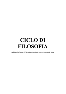 CICLO DI FILOSOFIA - Istituto Teologico San Pietro