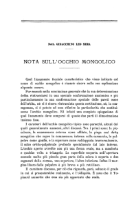 nota sull`occhio mongolico - Isita