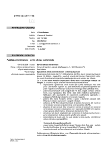 Curriculum vitae - Comune di Scandicci