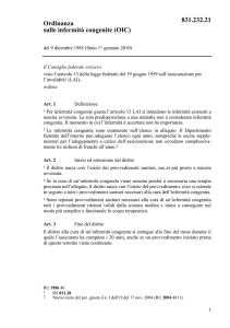Ordinanza sulle infermità congenite (OIC) 831.232.21