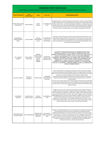 CALENDARIO EVENTI NATALE 2016