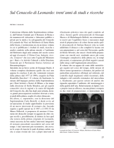 Sul Cenacolo di Leonardo: trent`anni di studi e ricerche