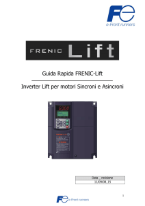 Guida Rapida FRENIC-Lift Inverter Lift per motori