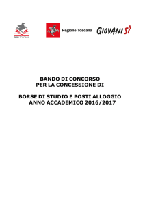 bando di concorso per la concessione di borse di studio e posti