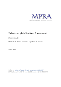 Debate on globalization. A comment