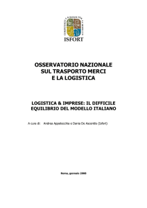osservatorio nazionale sul trasporto merci e la logistica