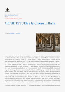 ARCHITETTURA e la Chiesa in Italia