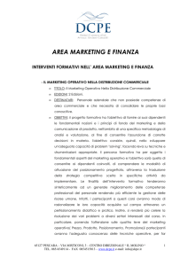 AREA MARKETING E FINANZA