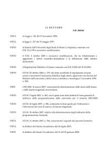 Regolamento didattico d`ateneo - corsi 2008