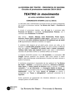 Teatro di Prosa - Comunicato stampa