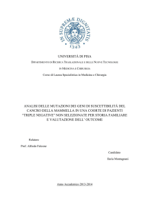 università di pisa analisi delle mutazioni dei geni di