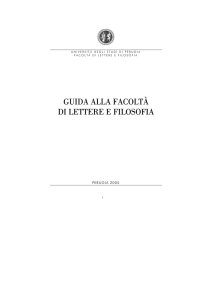 guida alla facoltà di lettere e filosofia