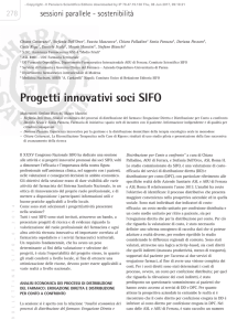Progetti innovativi soci SIFO