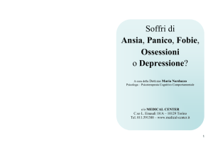 Soffri di Ansia, Panico, Fobie, Ossessioni o Depressione?