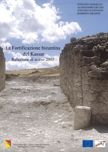 La fortificazione bizantina del Kassar Relazione di