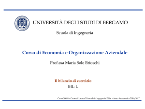 BIL-L Il bilancio di esercizio - Università degli studi di Bergamo