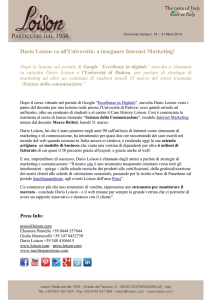 Dario Loison va all`Università: a insegnare Internet Marketing!