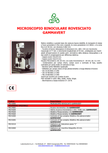 microscopio binoculare rovesciato gammavert