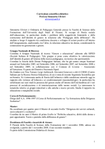 Curriculum scientifico-didattico - Università degli Studi di Firenze