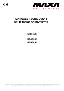MANUALE TECNICO 2013 SPLIT MONO DC INVERTER