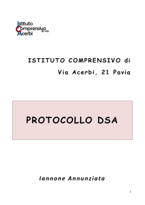 protocollo dsa - Istituto Comprensivo di via Acerbi