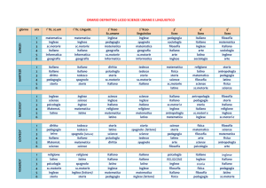 ORARIO DEFINITIVO LICEO SCIENZE UMANE E LINGUISTICO