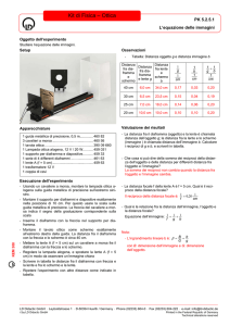 Kit di Fisica – Ottica - Laboratorio di Fisica Liceo Laura Bassi