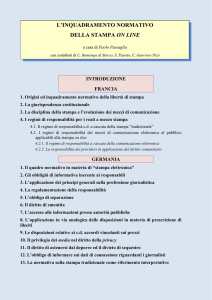 L`inquadramento normativo della stampa on line