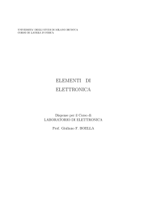 elementi di elettronica - Dipartimento di Informatica Sistemistica e