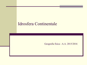 Idrosfera Continentale - Facolta di Lettere Filosofia Lingue e Beni