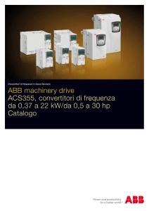 ABB machinery drive ACS355, convertitori di frequenza da 0,37 a 22