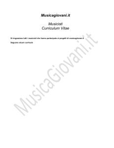 Curricula musicisti