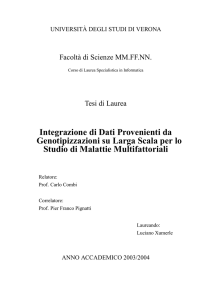 Integrazione di Dati Provenienti da Genotipizzazioni su Larga Scala