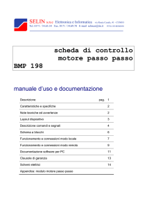 scheda di controllo motore passo passo BMP 198