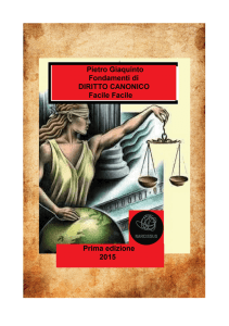 1 Pietro Giaquinto – Fondamenti di Diritto Canonico Facile Facile