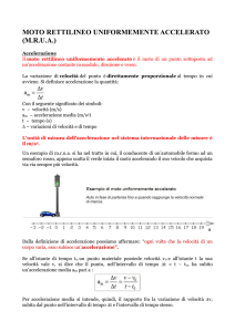 moto rettilineo uniformemente accelerato (mrua)