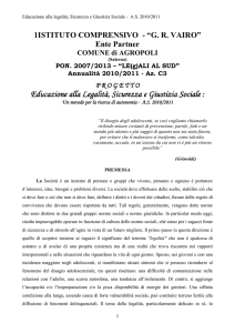 Educazione alla Legalità, Sicurezz Educazione alla Legalità