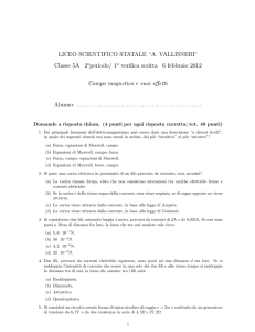 LICEO SCIENTIFICO STATALE “A. VALLISNERI” Classe 5A