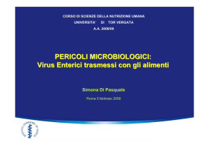 Virus Enterici Tor Vergata 2009 - Università degli Studi di Roma "Tor
