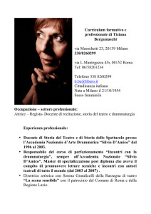 Curriculum artistico e professionale