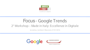 Focus Google Trends - Camera di commercio di Macerata