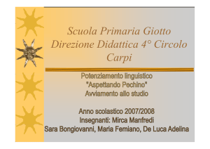 Scuola Primaria Giotto DD d 4° C l Direzione Didattica 4° Circolo Carpi