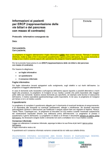 Informazioni ai pazienti per ERCP