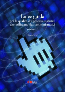 Linee guida per la qualità dei processi statistici di fonte amministrativa