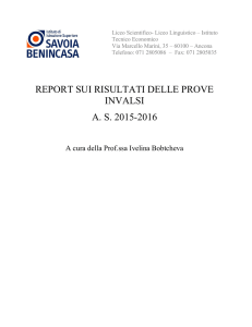 SCARICA il Report - IIS Savoia Benincasa