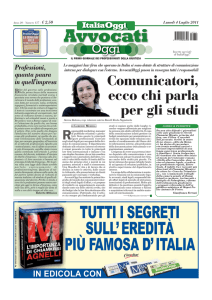 Italia Oggi - Comunicatori, ecco chi parla per gli studi