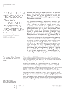 progettazione tecnologica – ricerca e pratica nel progetto di